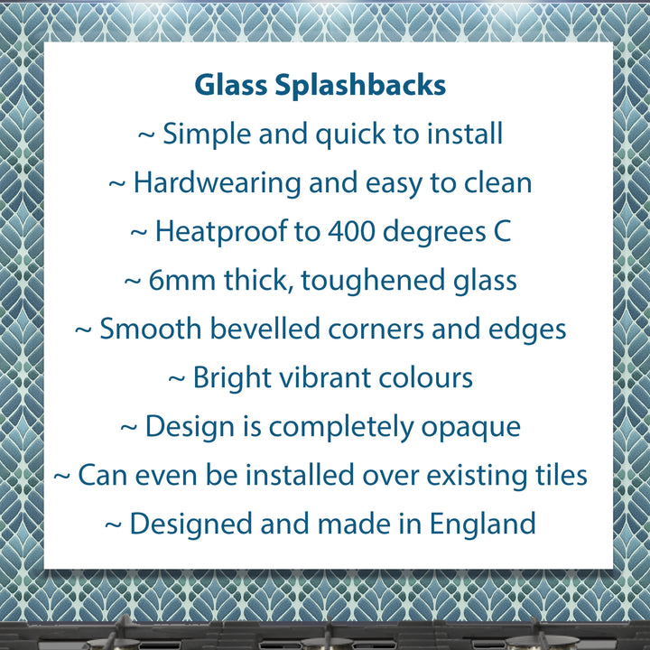 Mixed Delft Tiles Kitchen Splashback - Blue &amp; White
