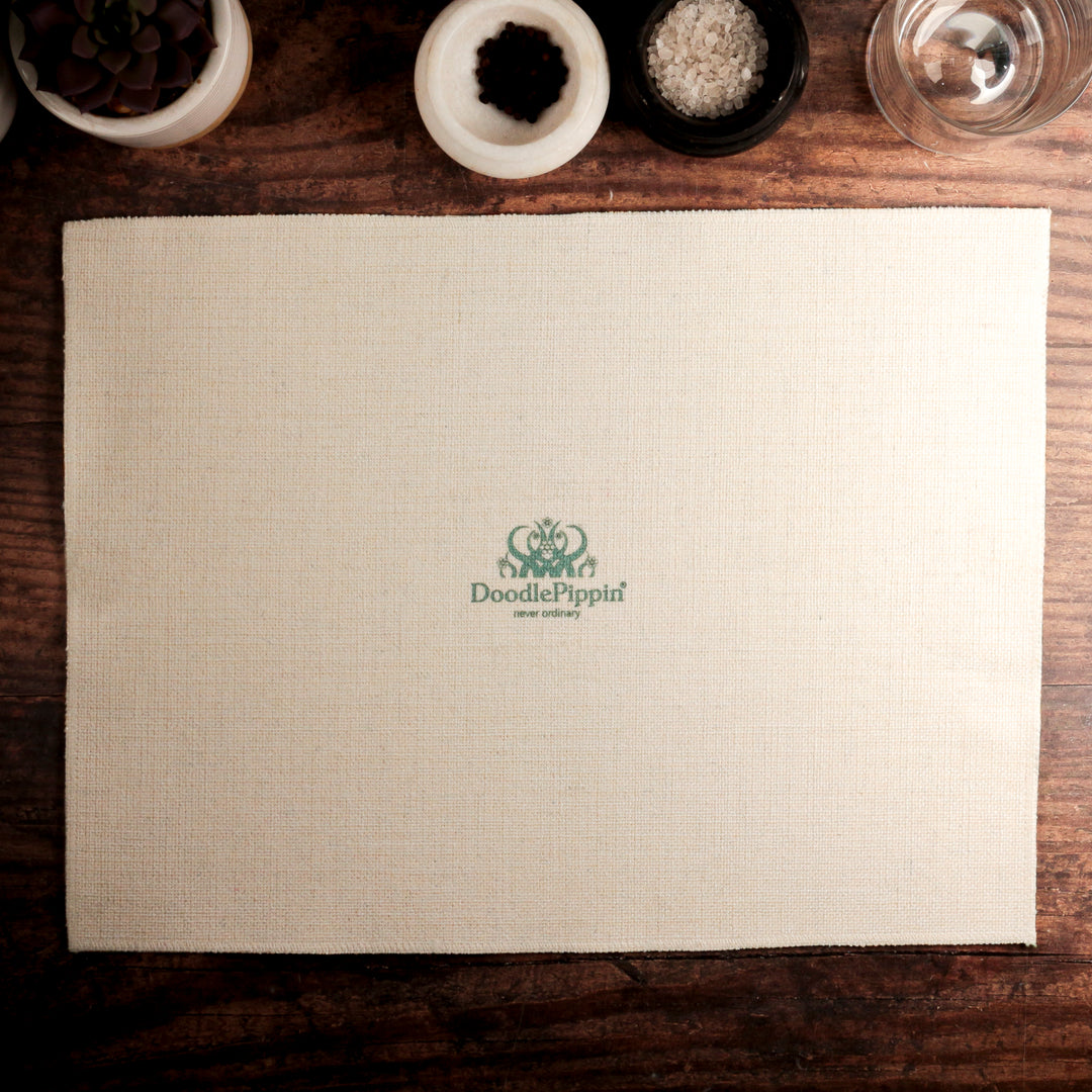 Orange Fox Flower Canvas Tablemat