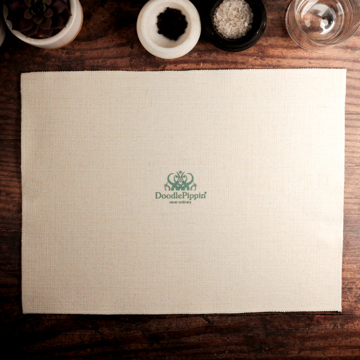 Orange Fox Flower Canvas Tablemat