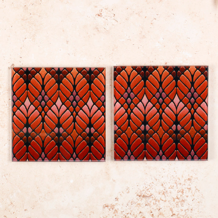 Interwoven Autumn Trees Chopping Board