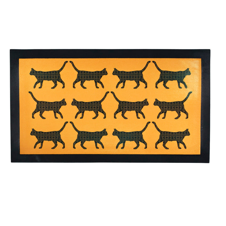SALE SECOND - Stalking Cats Pet Placemat - Yellow