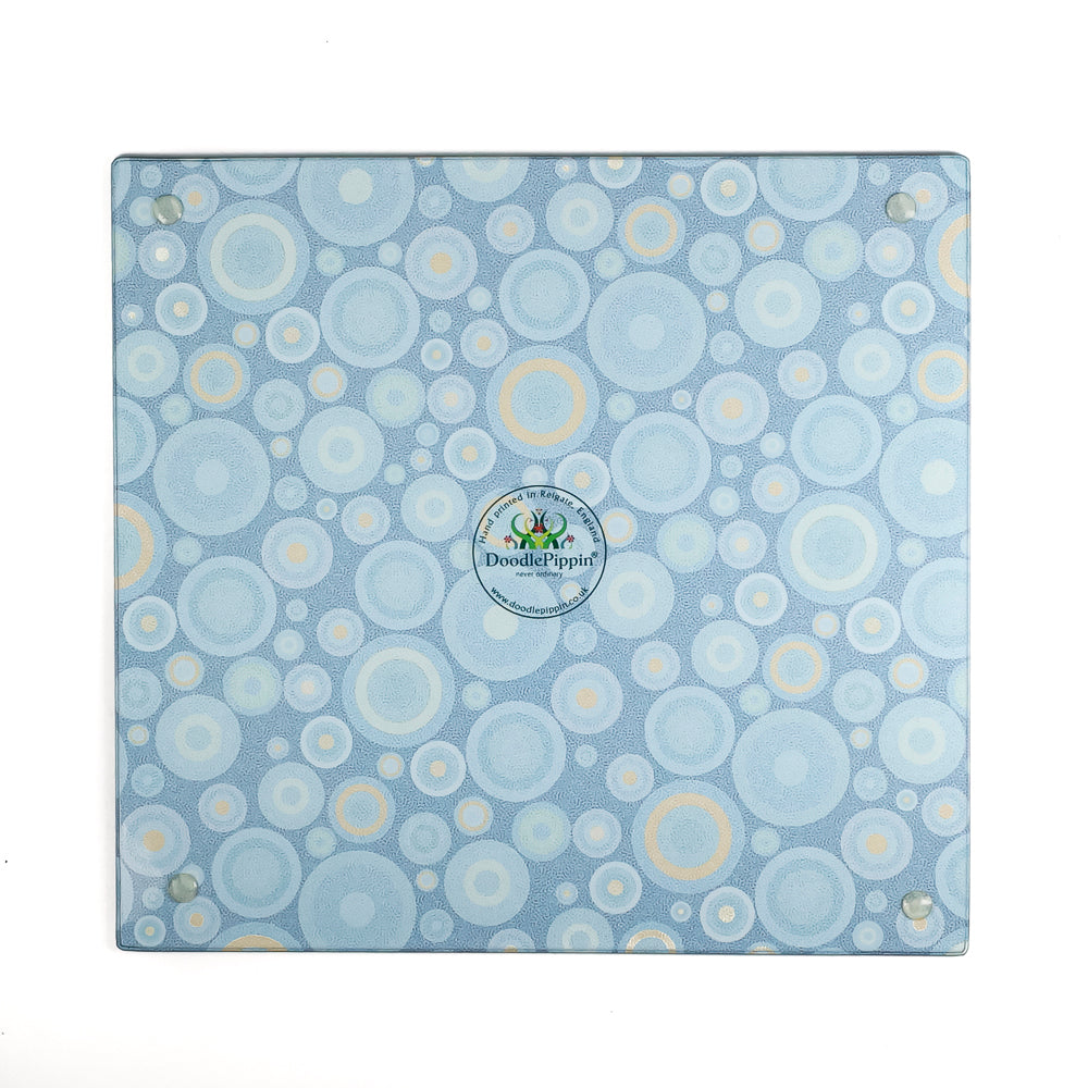 SALE - Medium Starry Night Chopping Board - Teal Orange