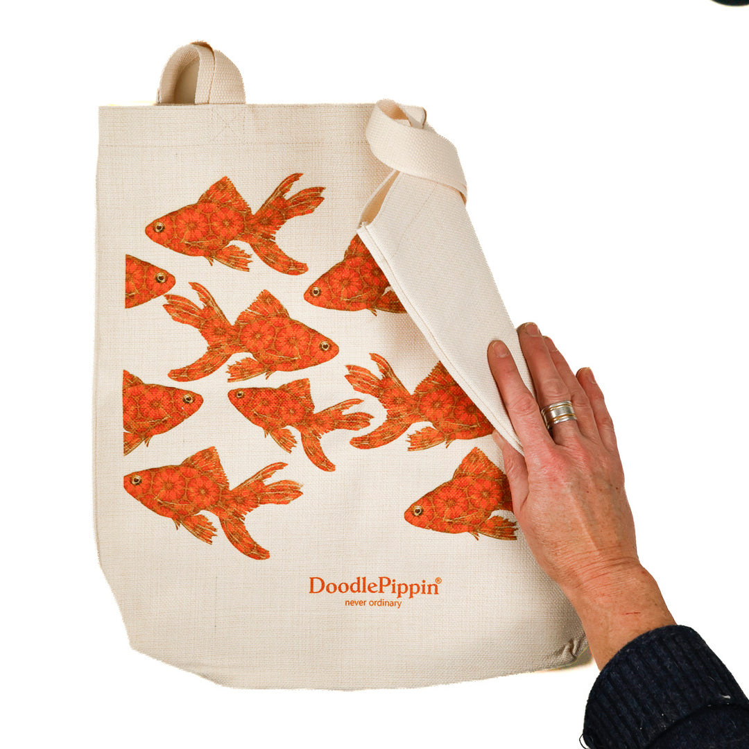 SALE Goldfish Canvas Tote Bag
