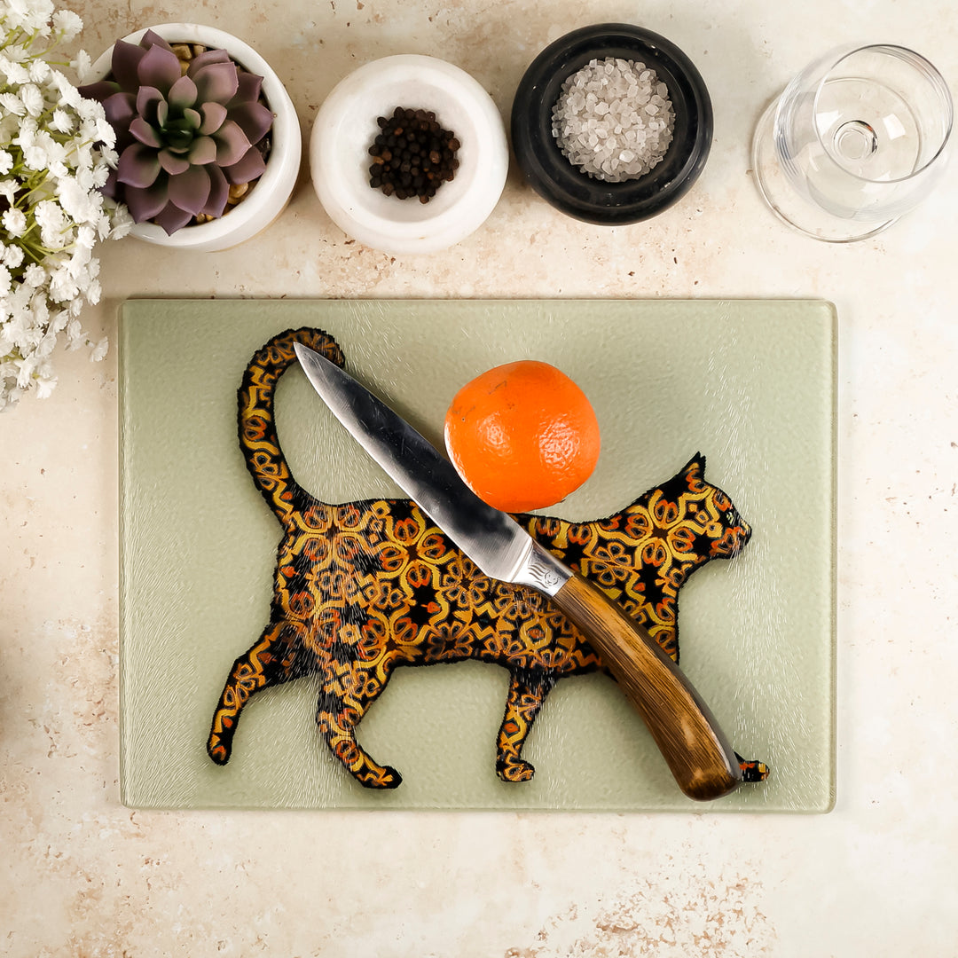 SALE - Tortoiseshell Cat Worktop Protector (small/textured)