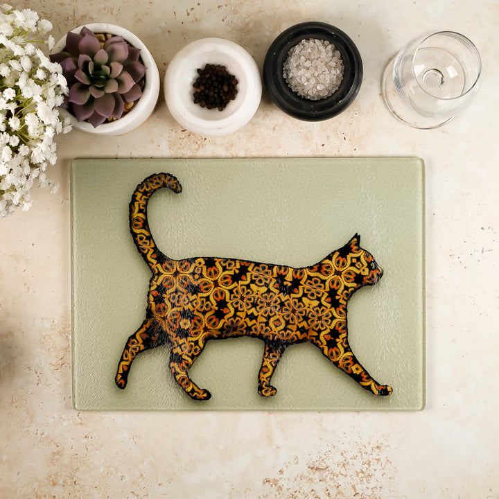 SALE - Tortoiseshell Cat Worktop Protector (small/textured)