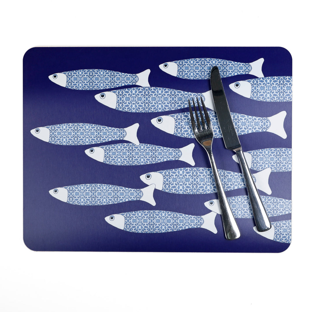 Ocean Shoal - XL Table Mat - Navy Blue