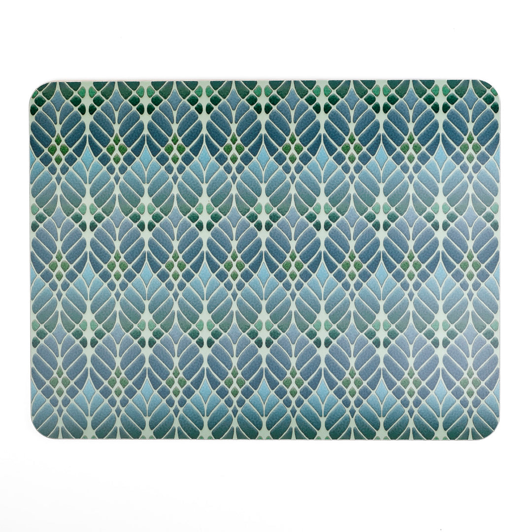 Interwoven Trees - XL Table Mat - Muted Green