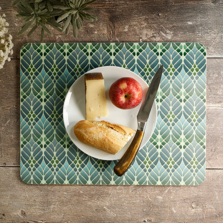 Interwoven Trees - XL Table Mat - Muted Green