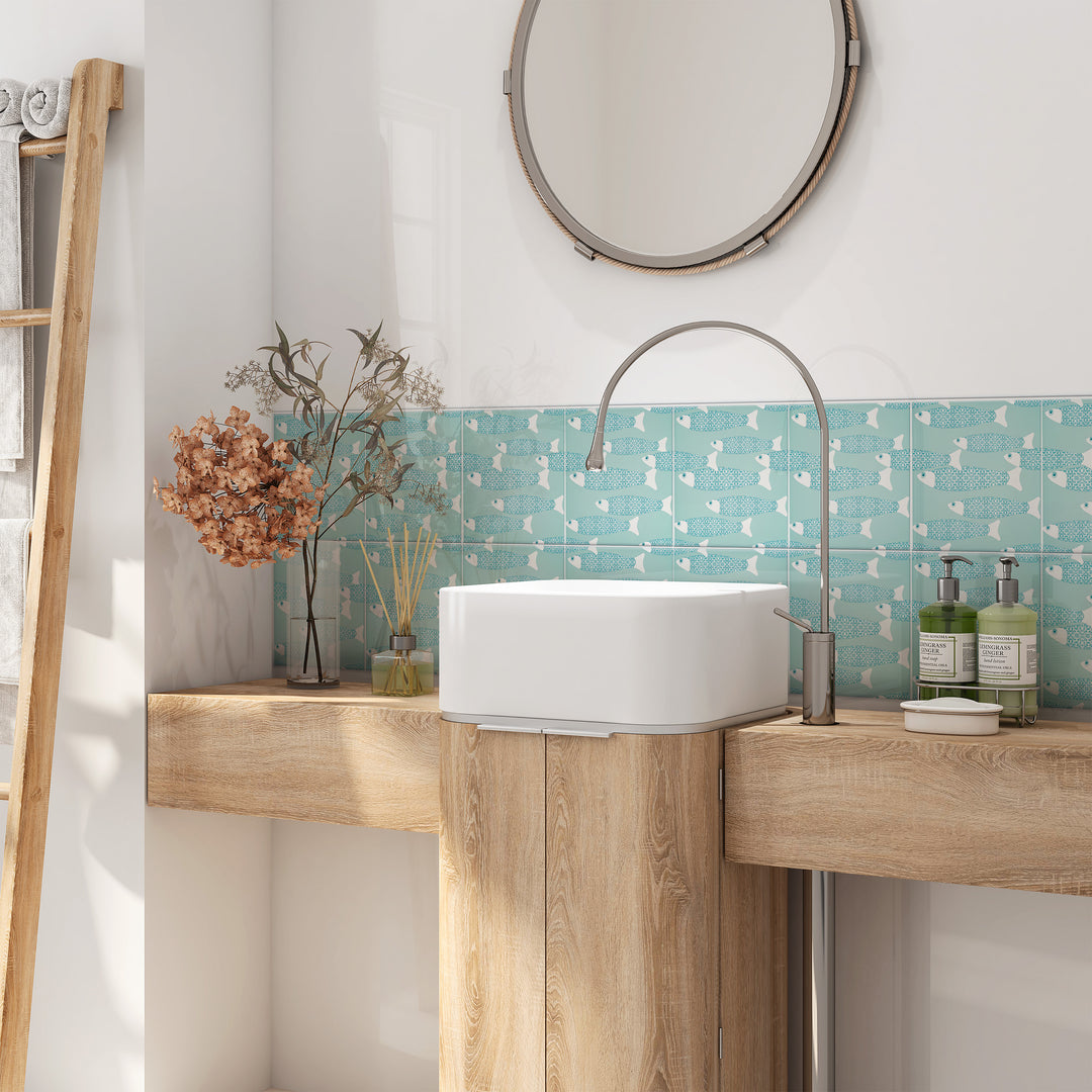 Ocean Shoal tile - Sky Blue