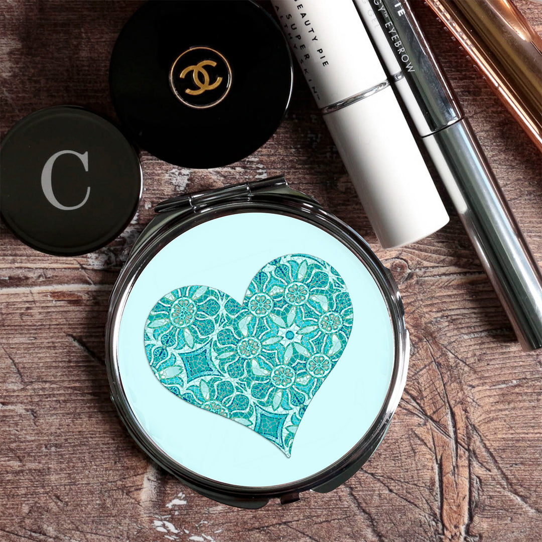 Initials, Letters &amp; Symbols Compact - Aqua Pomegranate Design