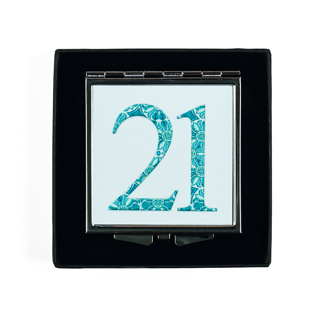 Initials, Letters &amp; Symbols Compact - Aqua Pomegranate Design