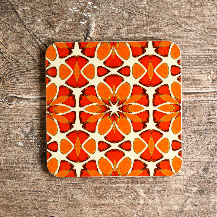 Moroccan Flower Placemat - Orange Apricot