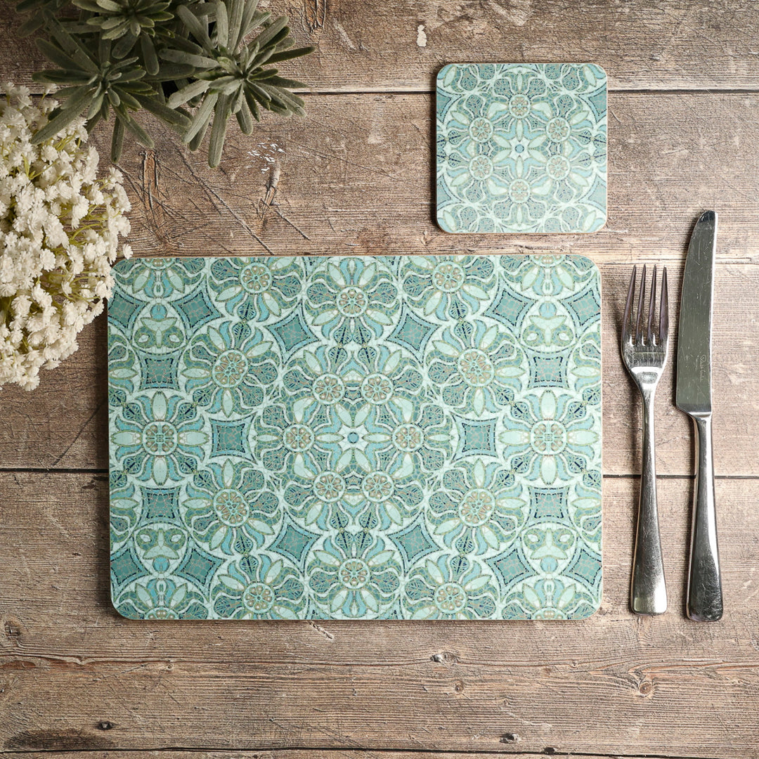 Pomegranate Placemat - Aqua