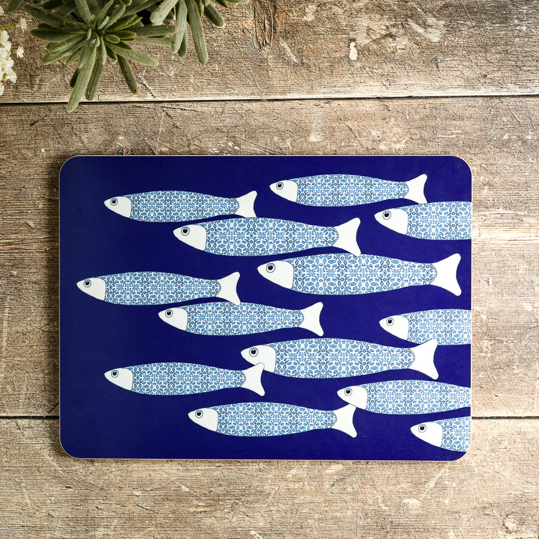Ocean Shoal Placemat - Navy Blue