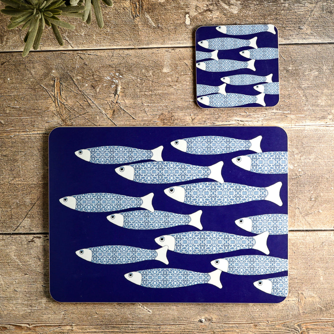 Ocean Shoal Placemat - Navy Blue