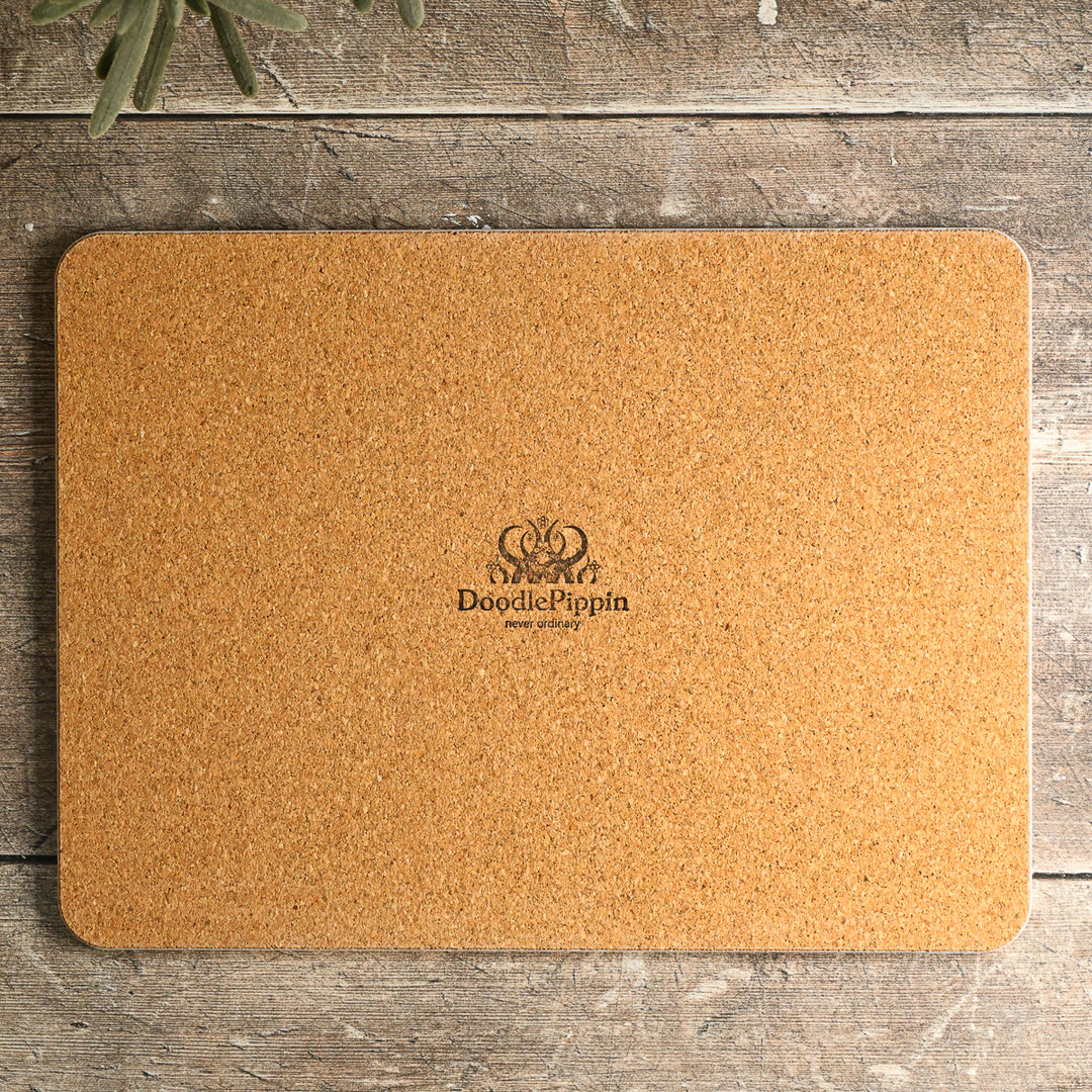 Interwoven Trees - XL Table Mat - Muted Green