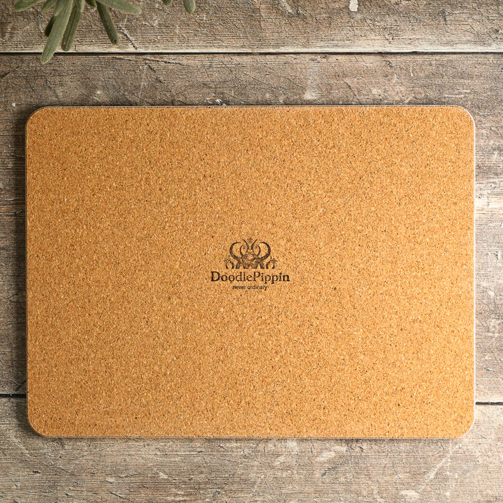 Interwoven Trees - XL Table Mat - Muted Green