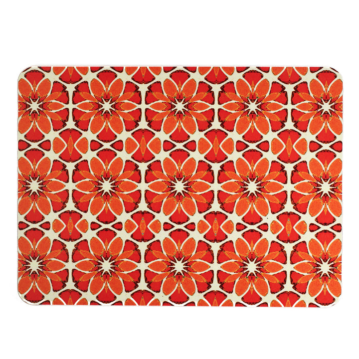 Moroccan Flower Placemat - Orange Apricot
