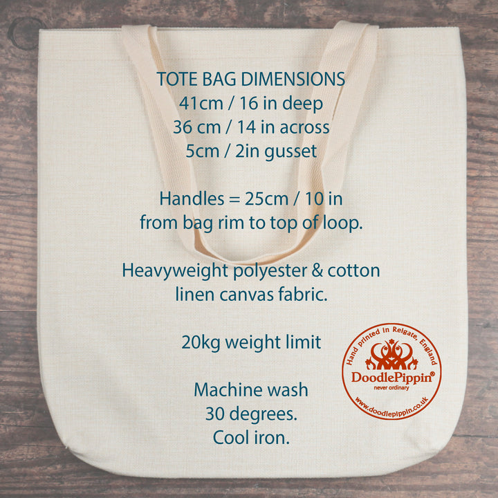 SALE - Moroccan Flower Heart Lightweight Cotton Tote Bag
