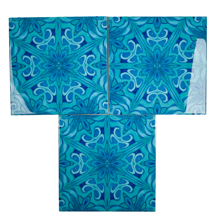 SALE - Set of 3x 20cm Agapanthus Tiles