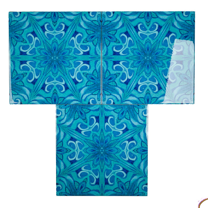 SALE - Set of 3x 20cm Agapanthus Tiles