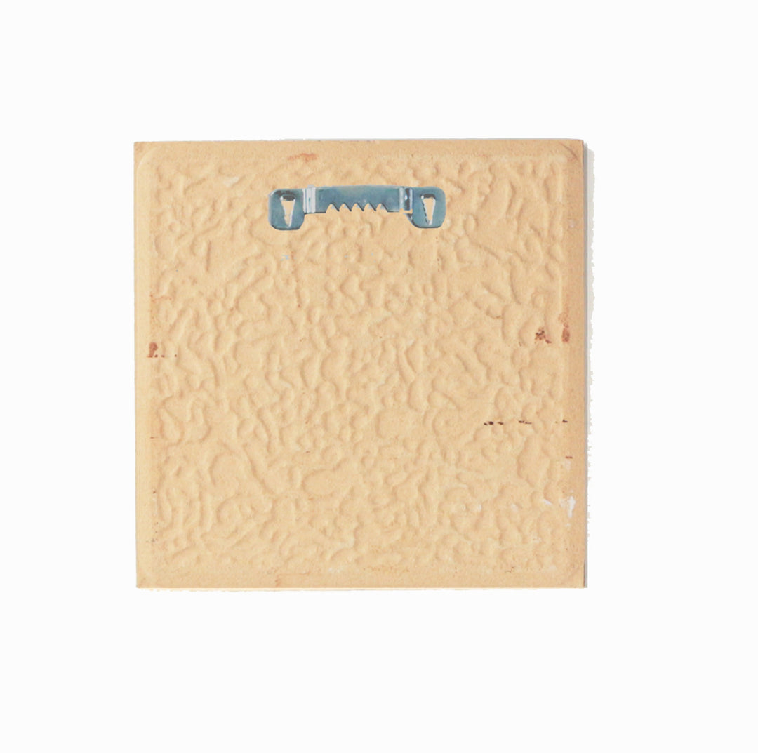 SALE -  Single Ceramic Blue Flower Letter "N" on White (10.8cm)
