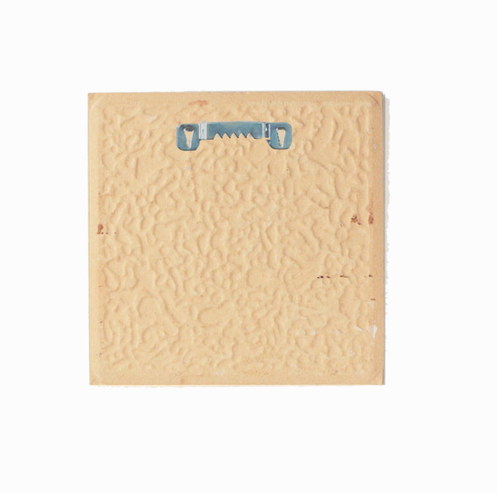 SALE -  Single Ceramic Blue Flower Letter "N" on White (10.8cm)