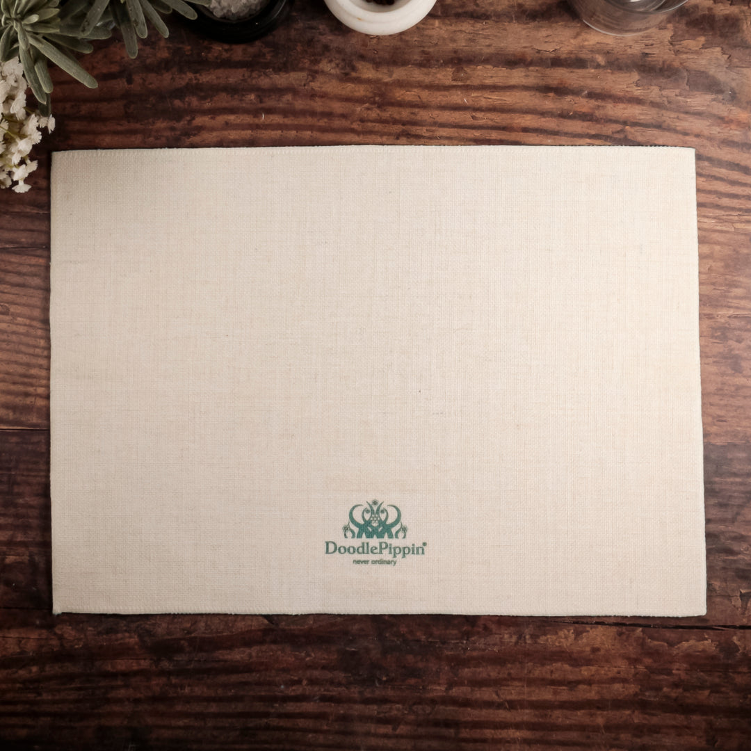 Interwoven Trees Fabric Placemat - Muted Greens