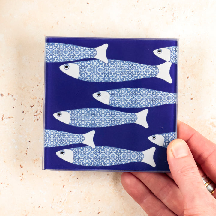 Ocean Shoal Coaster Set - Navy Blue
