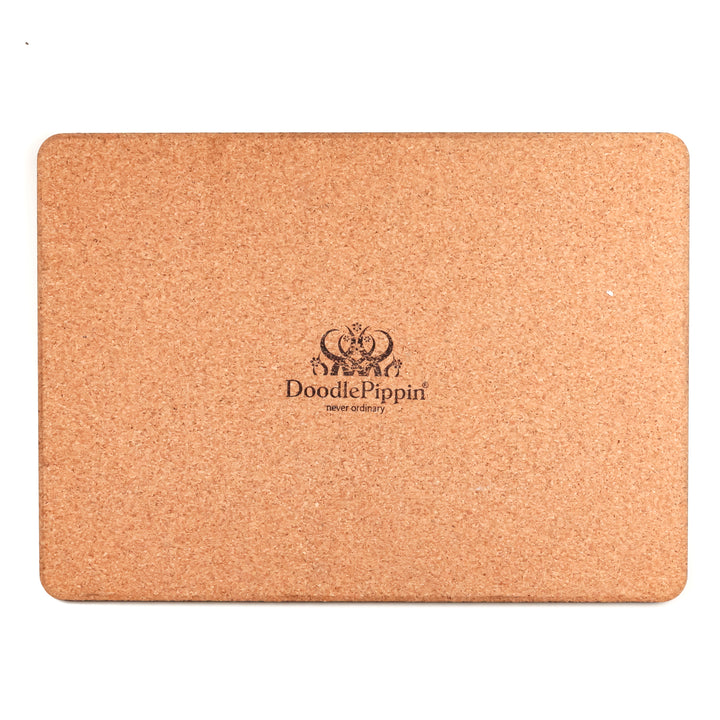 SALE - Single Cork Placemat - Blue Moroccan Flower