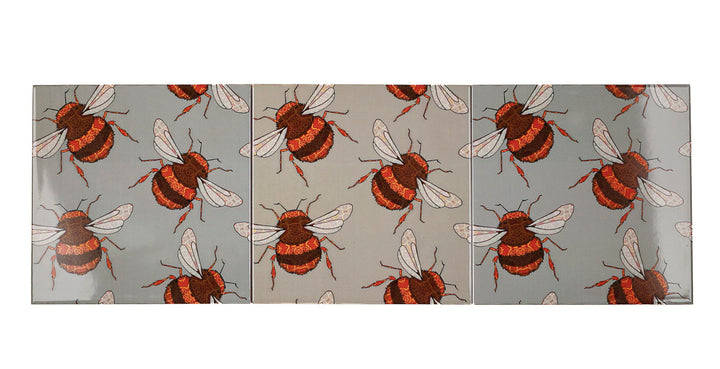 SALE - Fired Ink - 3x 15cm Bumblebee Tiles (mixed set)