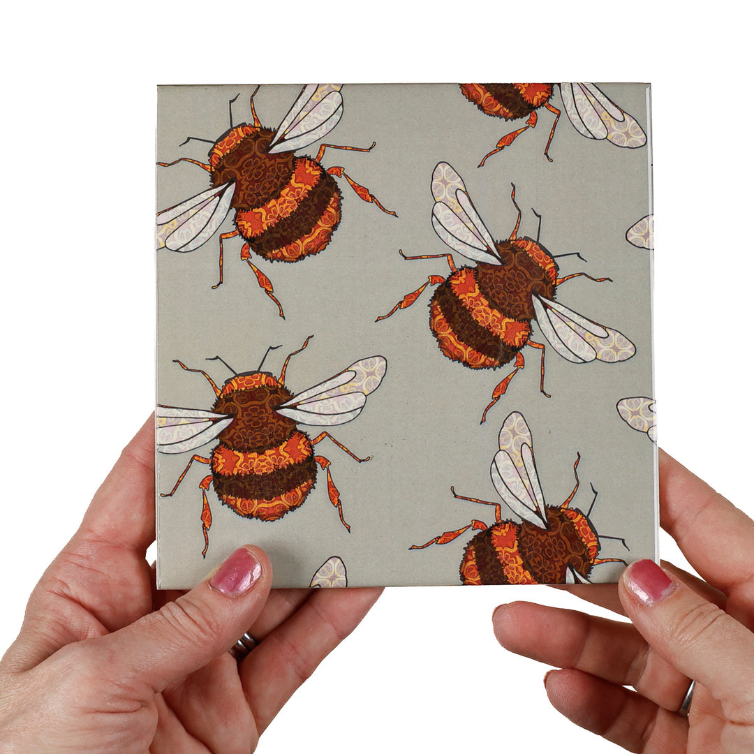 SALE - Fired Ink - 3x 15cm Bumblebee Tiles (mixed set)
