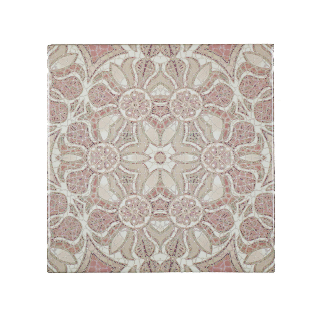 SALE SET - Fired Ink - 4x 20cm Pomegranate Tile - Plaster Pink (perfect!)