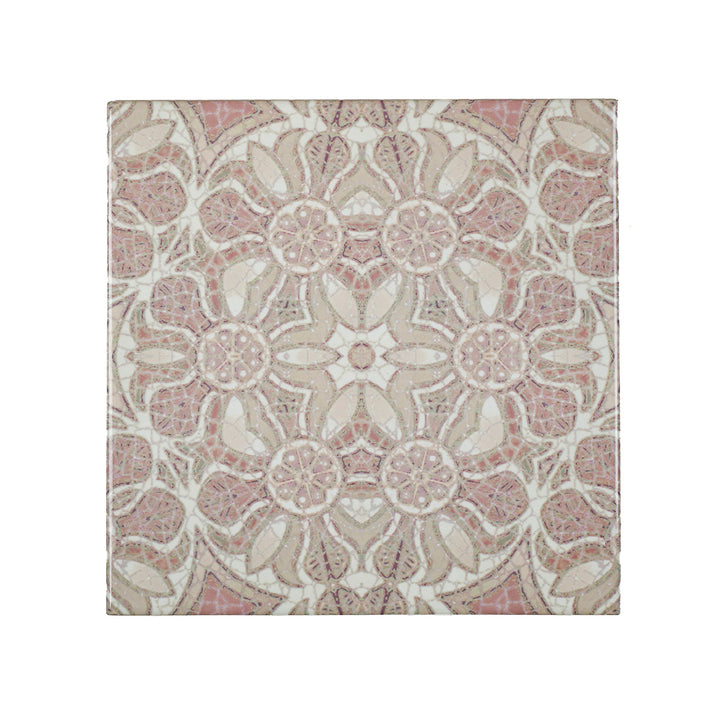 SALE SET - Fired Ink - 4x 20cm Pomegranate Tile - Plaster Pink (perfect!)