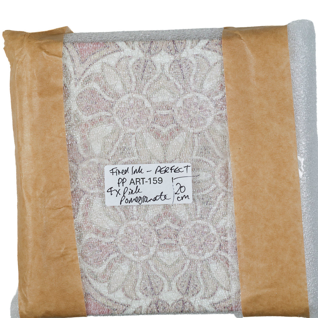 SALE SET - Fired Ink - 4x 20cm Pomegranate Tile - Plaster Pink (perfect!)