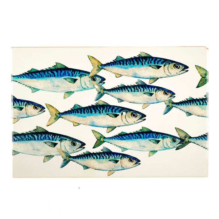 SALE SECONDS - 3x Mackerel Shoal - Large Rectangular Tiles - 30x20cm