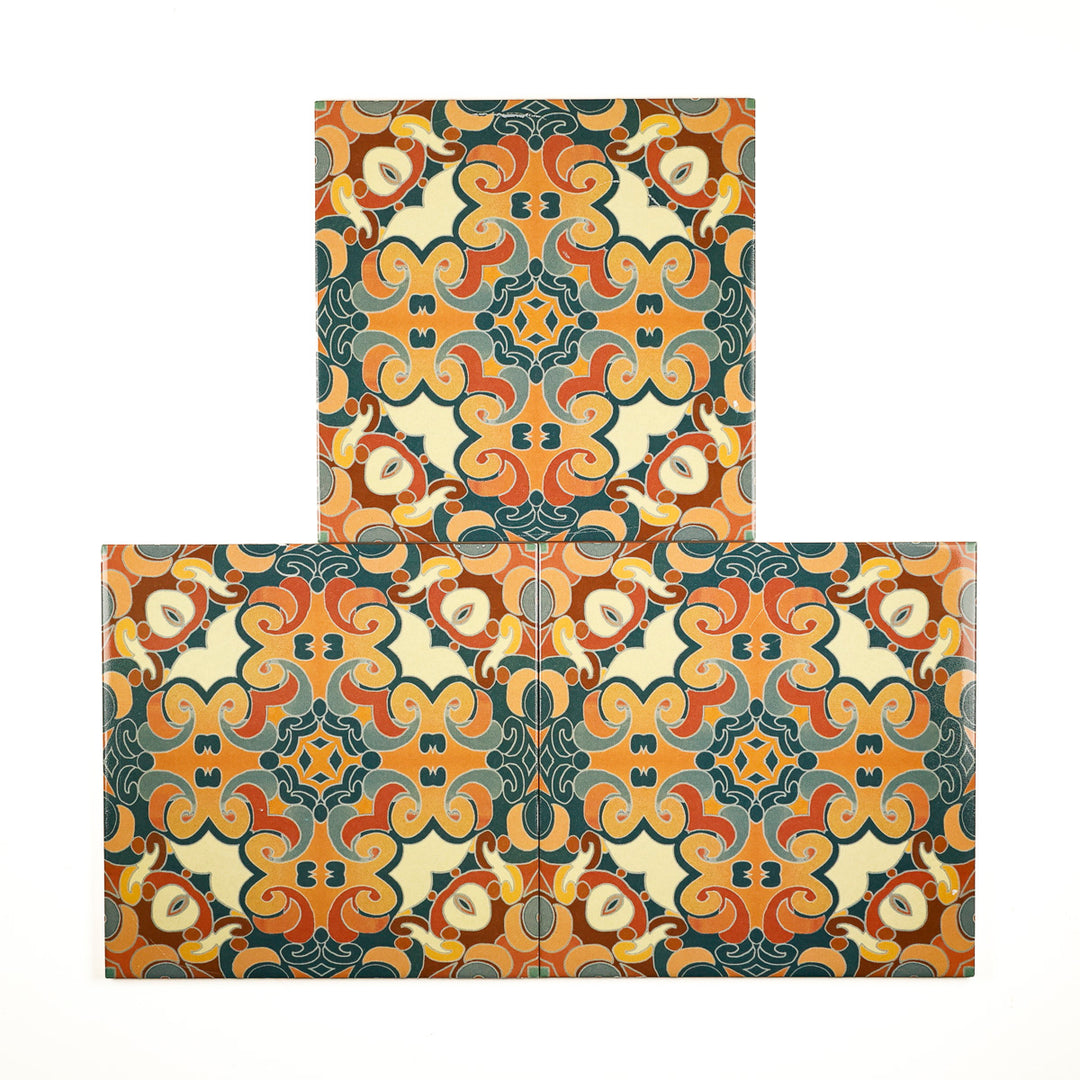SALE SECONDS SET - 11 x 20cm Cantonese Tile  - Fired Ink version - Bargain price!