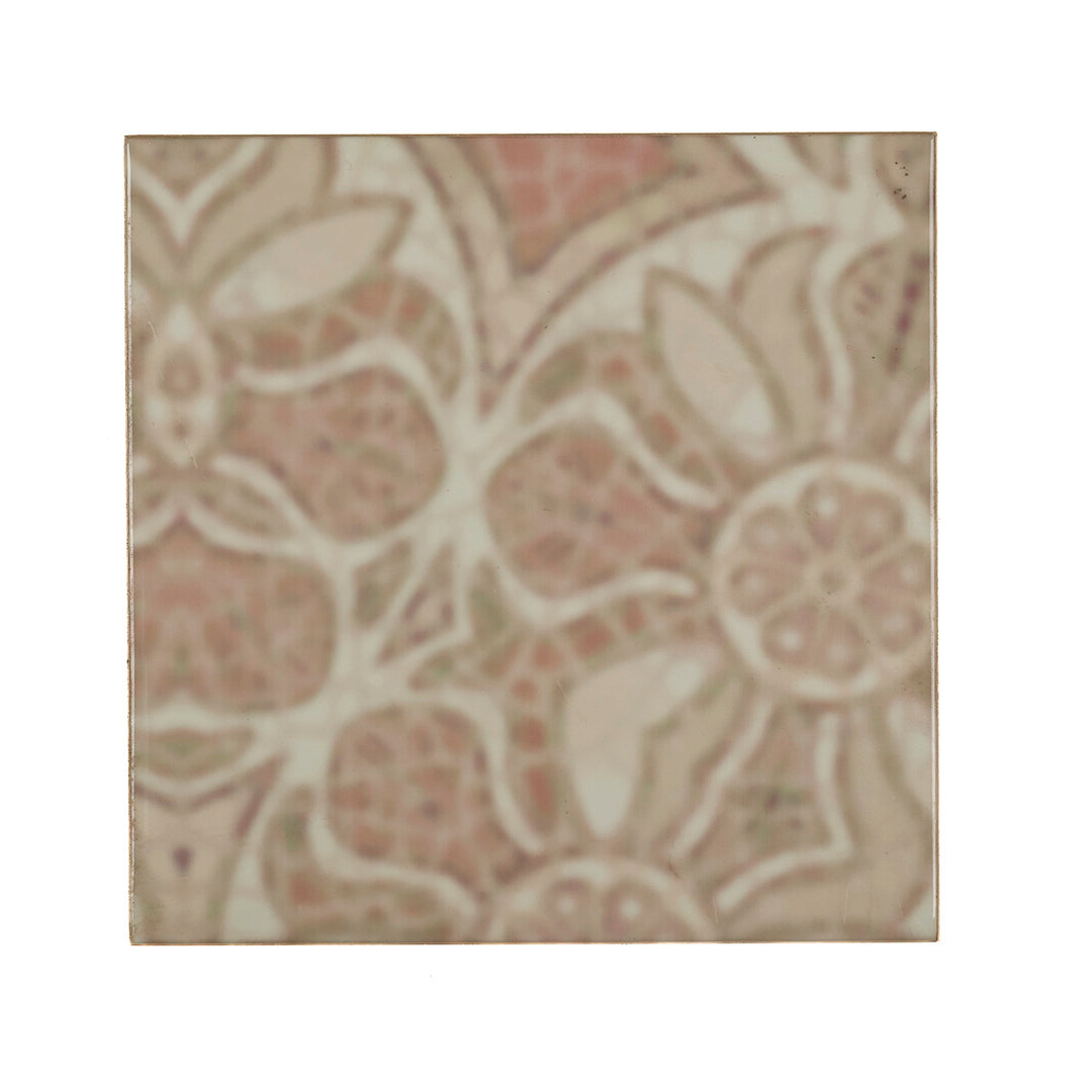 SALE SECONDS - Set of 4 x 15.2 cm Hazy Pink Pomegranate Tiles