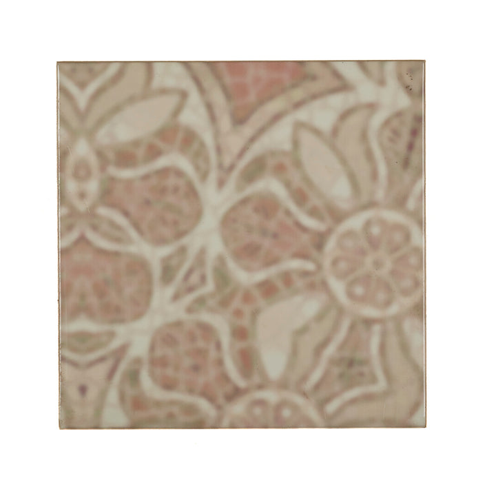 SALE SECONDS - Set of 4 x 15.2 cm Hazy Pink Pomegranate Tiles