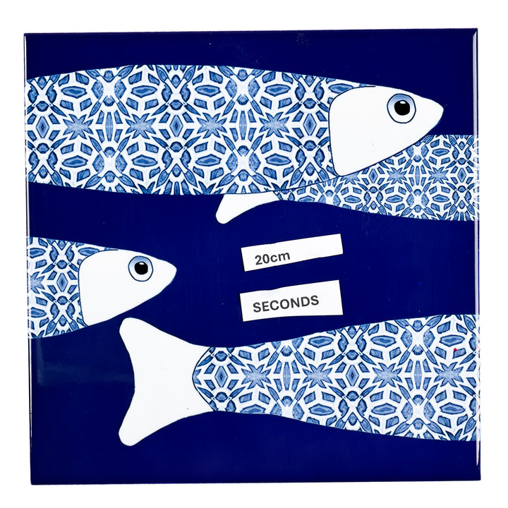SALE SECOND SET - 6 x 20cm - Large Scale Ocean Shoal - Border Tiles