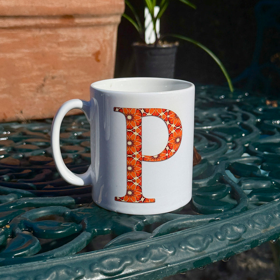 SALE - Ceramic Letter Mug - P (version 2)
