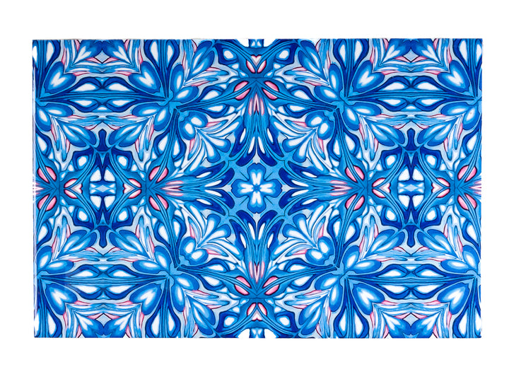 Blue Flourishing Garden - Rectangular Tile - 30x20cm (12x8 inches)