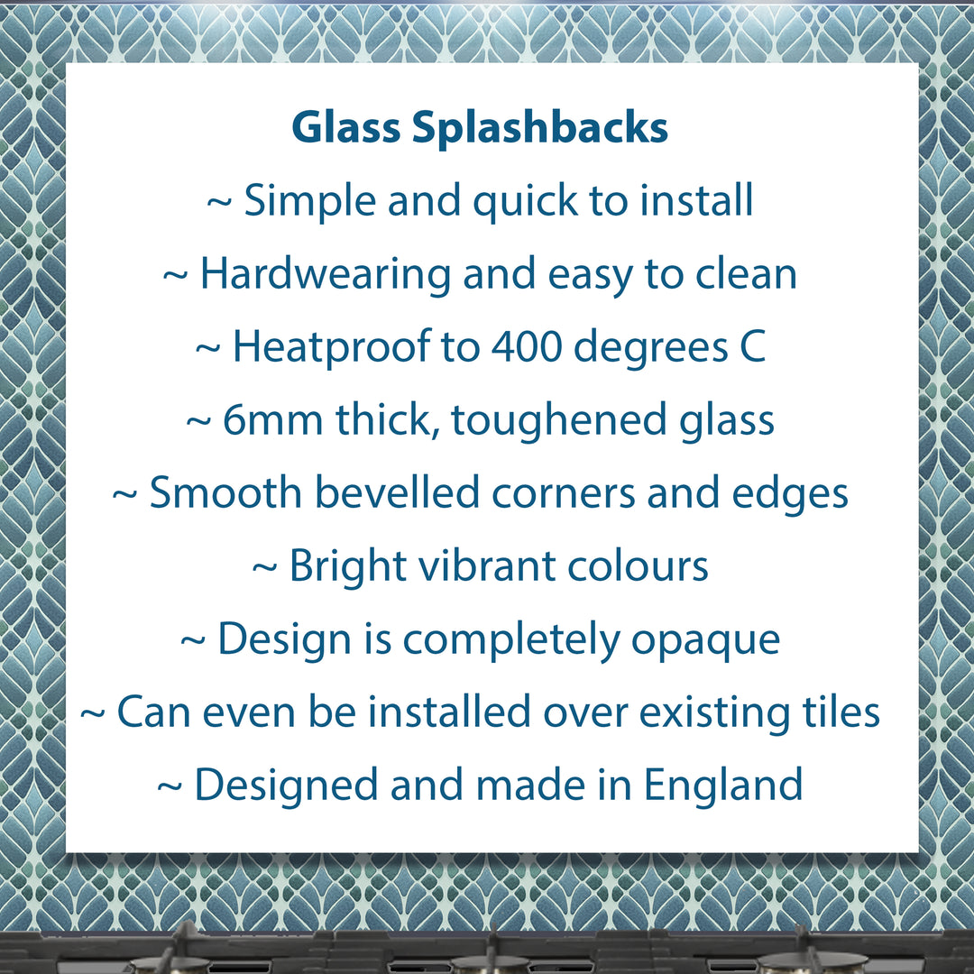 Ocean Shoal Kitchen Splashback - Grey Blue