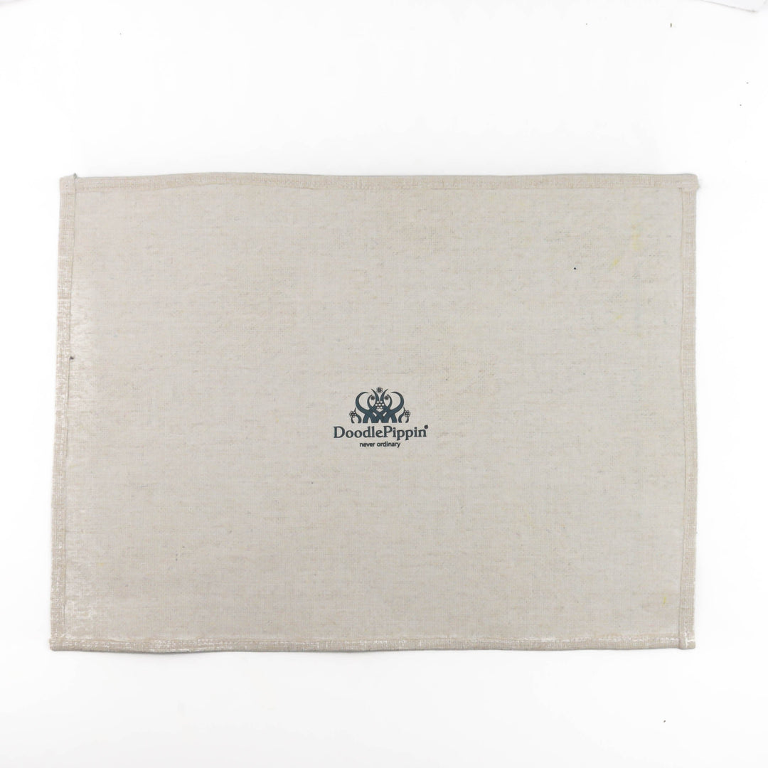 Medium Red Gold Bumblebee Fabric Placemat - DoodlePippin